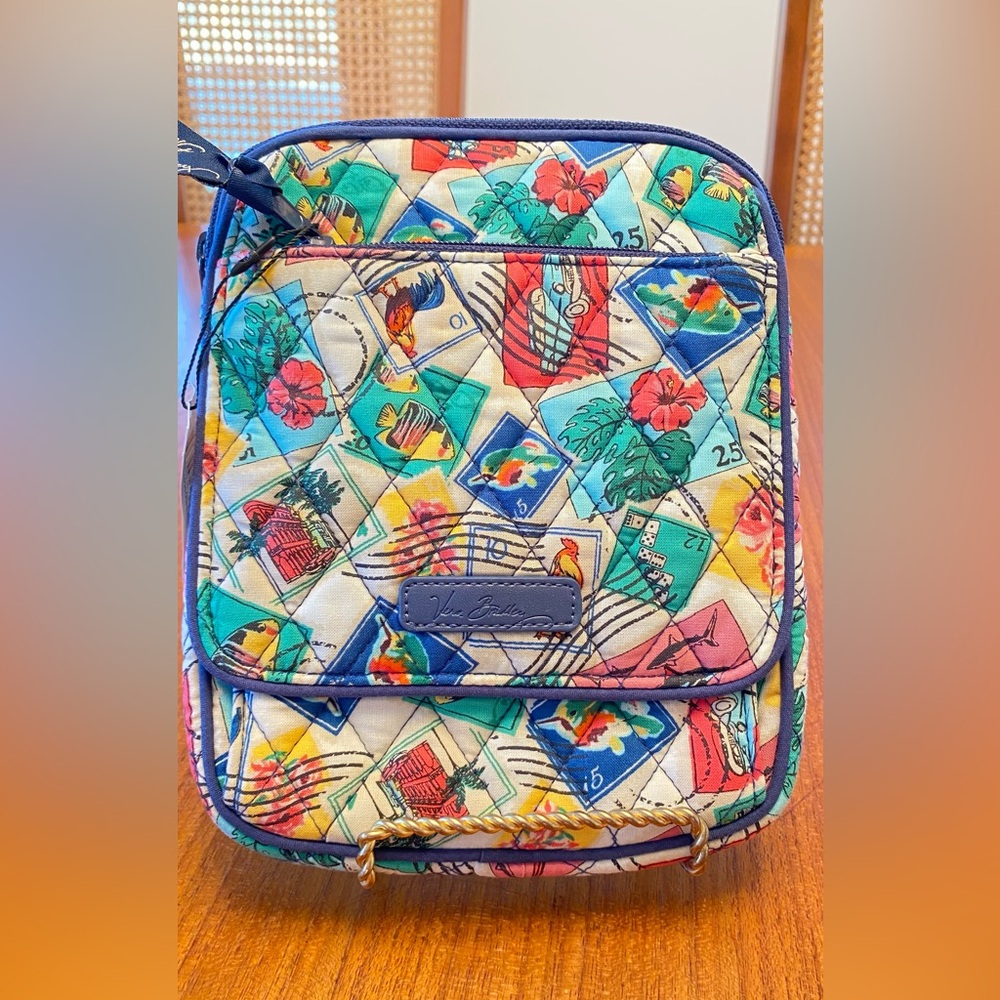 Vera Bradley Mini Hipster Crossbody Purse. NWT “Cuban Stamps”.
